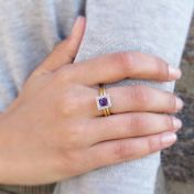 Springy Amethyst Ring [18K Gold]