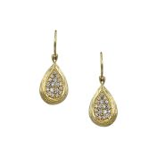 Golden Drop Pave Earrings [18K Gold]