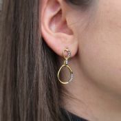 Two Souls Black Rhodium Earrings [18K Gold] 