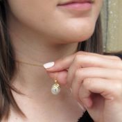 Pearl with Leaves Necklace [18K Gold]