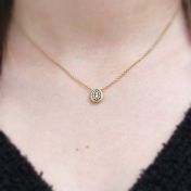 Summer Loch Black Rhodium Pave Necklace [18K Gold]