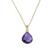 Amethyst Pendant Necklace [18K Gold]