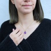 Amethyst Pendant Necklace [18K Gold]