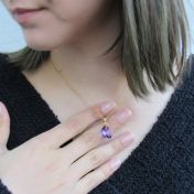 Amethyst Pendant Necklace [18K Gold]