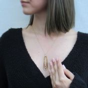 Golden Rectangle Necklace [18K Gold]