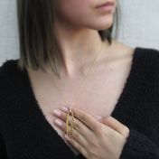 Golden Rectangle Necklace [18K Gold]