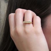 Gold Bar Ring [18K Gold]