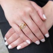 Coral Diamond Ring [14K Gold]