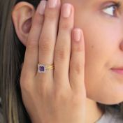 Springy Amethyst Ring [18K Gold]