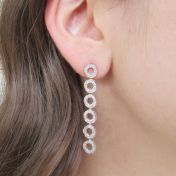 Regal Raindrop Earrings [18K White Gold]