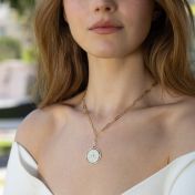 Zodiac Diamonds Sky Map Necklace - Styled Link Chain [18K Gold Vermeil]