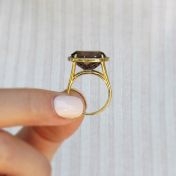 Through the Smoke Smoky Topaz Ring [18K Gold]
