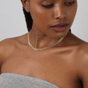 Herringbone Necklace [18K Gold Vermeil]