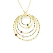 Spheres of Love Birthstone Necklace [Hammered - 18K Gold Vermeil]