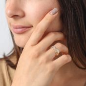 Family Circles Spinner Ring Shiny [Sterling Silver/10K Gold Spinners] - 3 Spinners