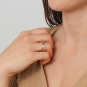 Family Circles Spinner Ring Shiny [Sterling Silver/10K Gold Spinners] - 3 Spinners