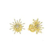 Starbust Stud Earrings [14K Gold]