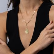 Styled Cherished Spot Engraved Map Necklace [18K Gold Vermeil]