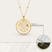 Mother's Love Map Name Necklace [18K Gold Vermeil]