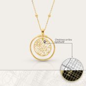 Mother's Love Map Name Necklace [18K Gold Vermeil]