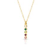 Talisa Stars Birthstone Necklace With 0.10ct Diamond [18K Gold Vermeil]