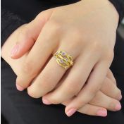 Coral Tanzanite Ring [14K Gold]