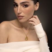 Threads Of Life Engraved Map Necklace [18K Gold Plated]