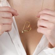 Ties of the Heart Name Necklace with a Diamond [18K Gold Vermeil]