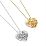 Ties of Heart Map Necklace [18K Gold Vermeil]