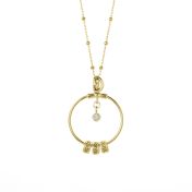 Special Ties Name Necklace with a Diamond [18K Gold Vermeil]