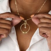 Special Ties Name Necklace with a Diamond [18K Gold Vermeil]