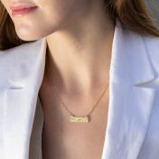 Timeless Spot Engraved Map Necklace [18K Gold Vermeil]