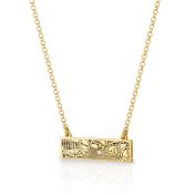 Timeless Spot Engraved Map Necklace [18K Gold Vermeil]