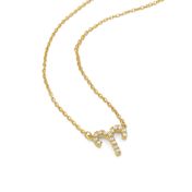 Aries Necklace - Zodiac Sign Necklace with Diamonds [18K Gold Vermeil]