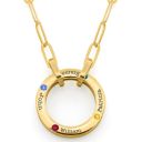 Link Chain with Birthstones