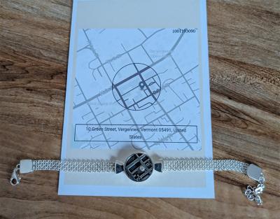 Precious Spot Silhouette Map Bracelet with Milanese Chain [18K Gold Vermeil]