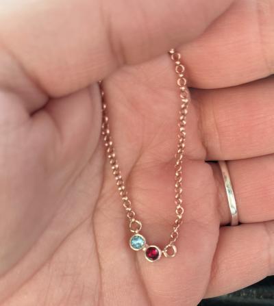 Talisa Stars Birthstone Necklace [10K Gold]