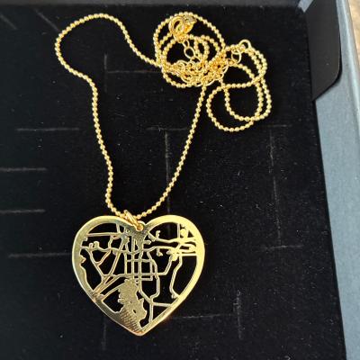 Threads Of Life Map Necklace [14 Karat Gold]