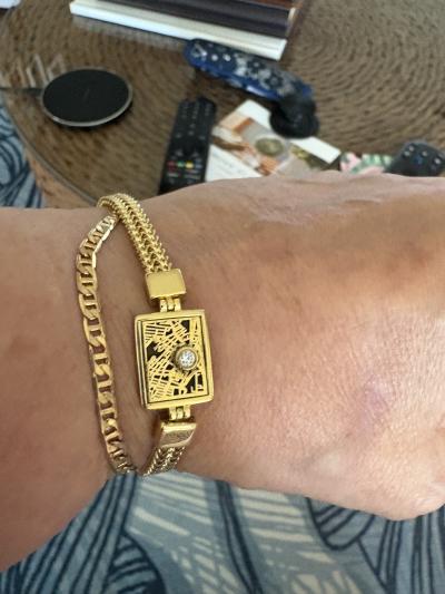 Precious Spot Silhouette Map Bracelet with Milanese Chain [18K Gold Vermeil]