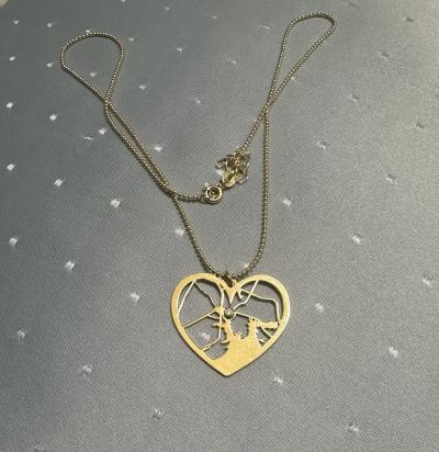 Ties of Heart Map Necklace [18K Gold Vermeil]