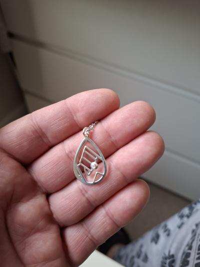 Threads Of Life Map Necklace [14 Karat White Gold]