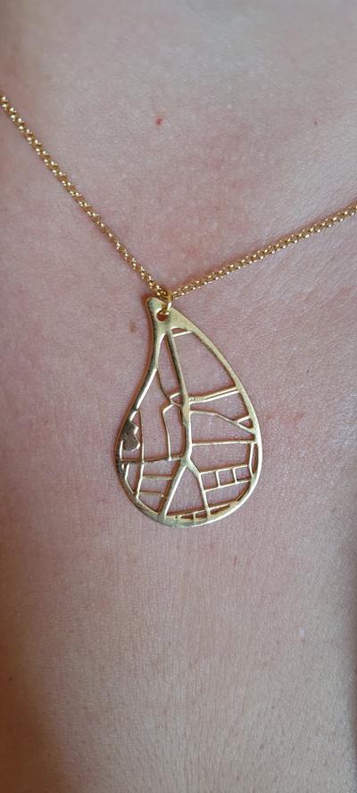 Ties of Heart Map Necklace [18K Gold Vermeil]