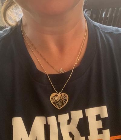 Threads Of Life Map Necklace [14 Karat White Gold]