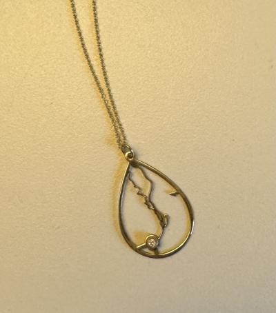 Cherished Spot Map Necklace [18K Gold Vermeil]