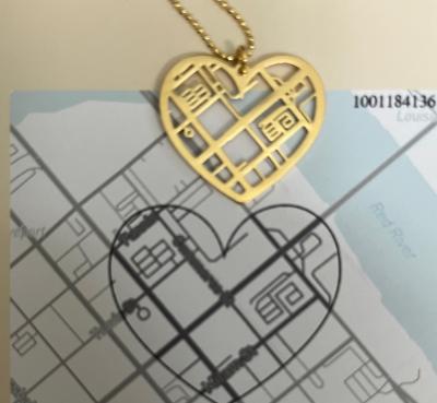 Ties of Heart Map Necklace [18K Gold Vermeil]