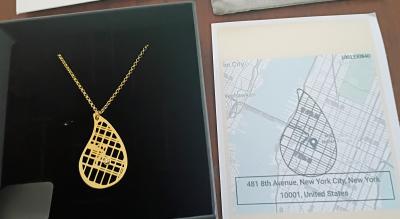 Threads Of Life Map Necklace [14 Karat Gold]