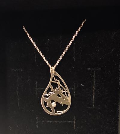 Ties of Heart Map Necklace [18K Gold Vermeil]