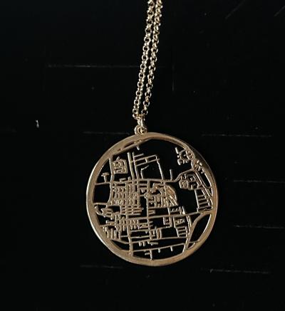 Talisa Map Necklace [14 Karat White Gold]