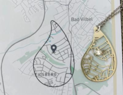 Threads Of Life Map Necklace [14 Karat White Gold]