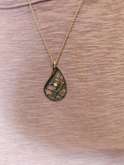 Ties of Heart Map Necklace [18K Gold Vermeil]